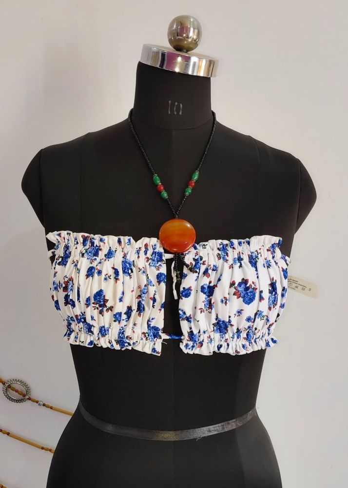 Boho Floral Print Tube Top