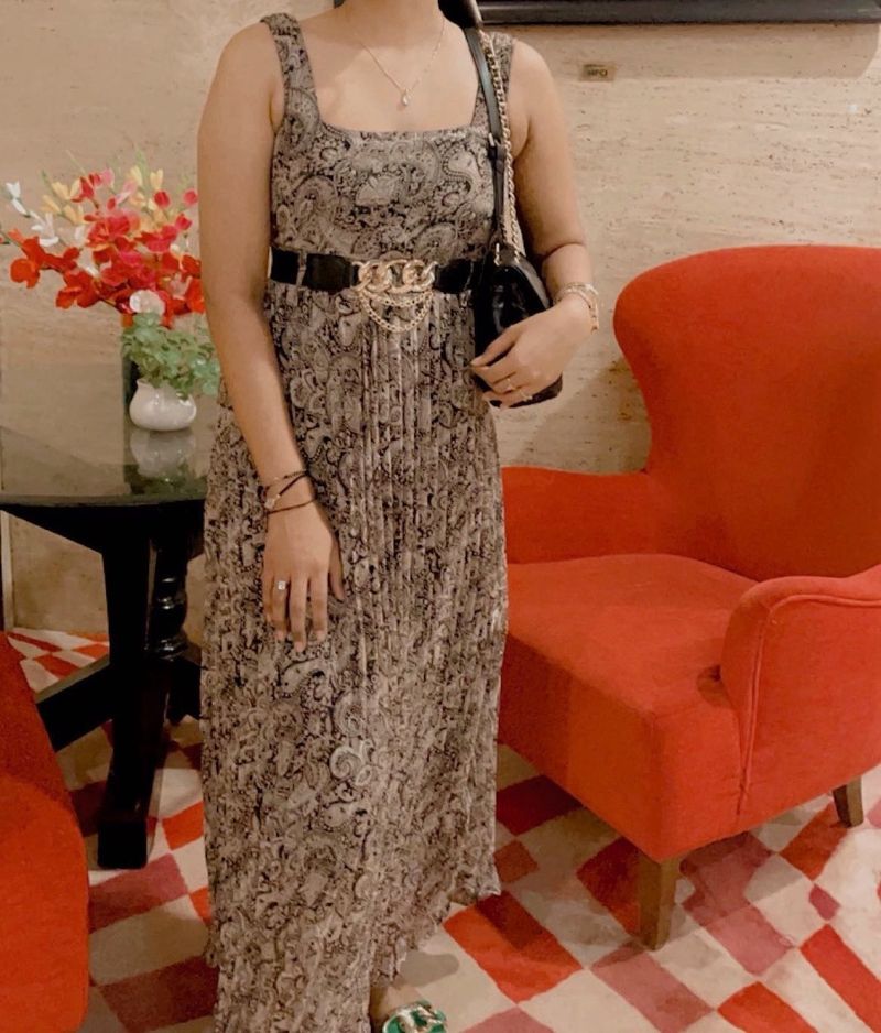 Elegant Pleated Maxi Dress