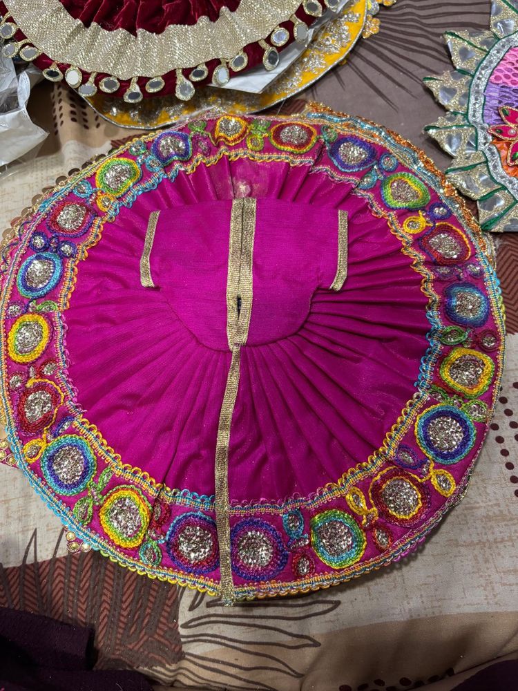 Vibrant Embroidered Deity Dress