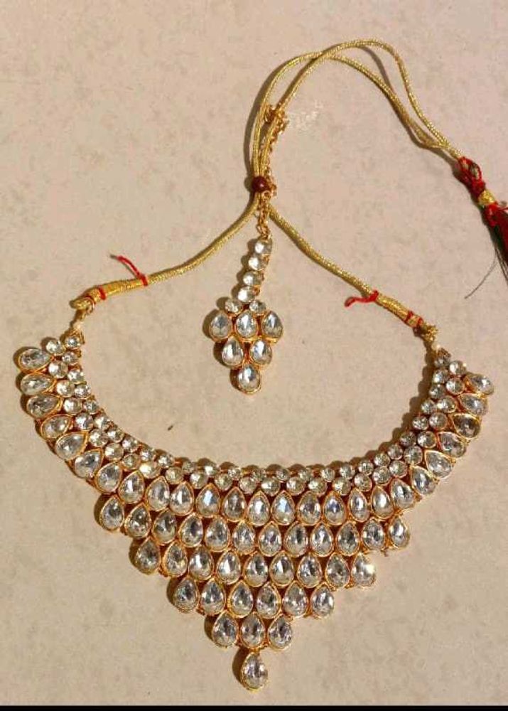 Stunning Kundan &amp; Pearl Necklace Set