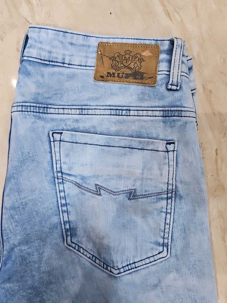 mufti original Light Wash Slim Fit Jeans
