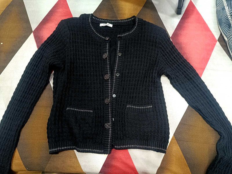 Black Knit Cardigan