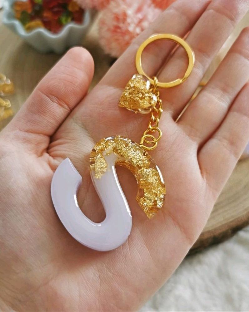 Alphabet Resin Keychain