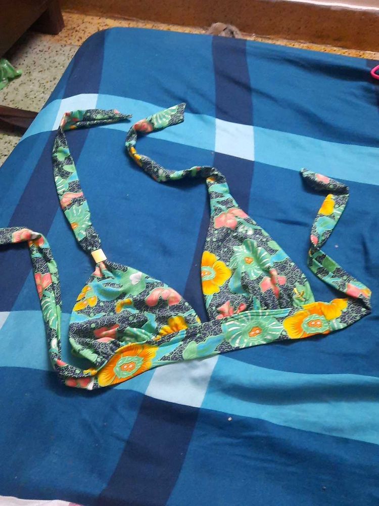 Floral Print Bikini Top