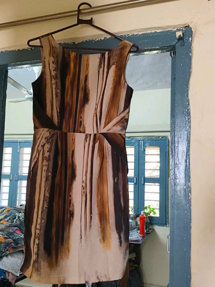 Abstract Print Sleeveless Dress