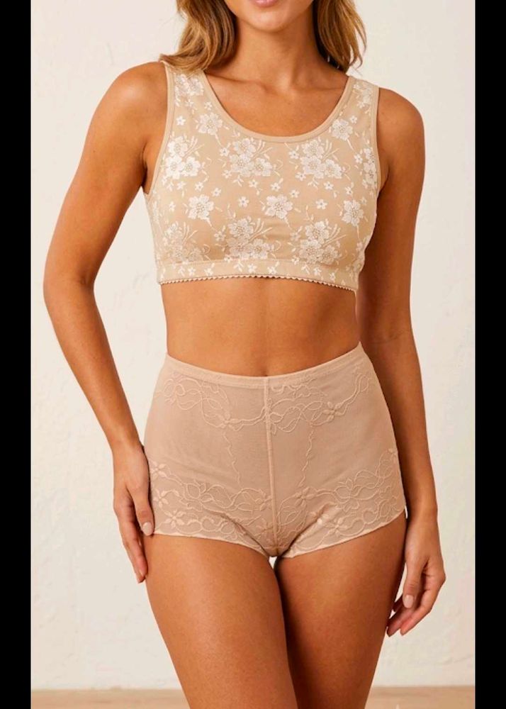 Lace Trim Shapewear Set