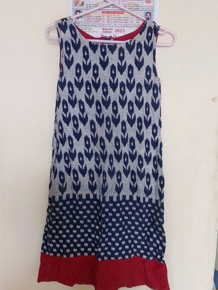 Max Pure Cotton Back Zip Kurti