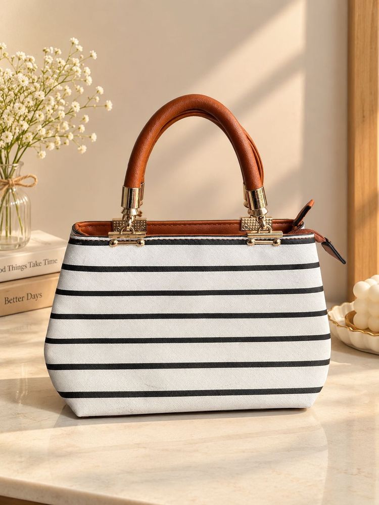 Chic Striped Handbag