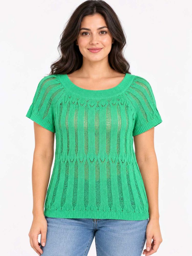 Chic Green Knit Top