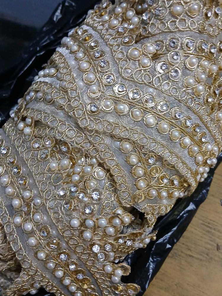 Embellished pearl lace 9 meter