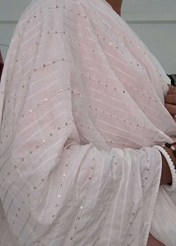 White Sequin Stole