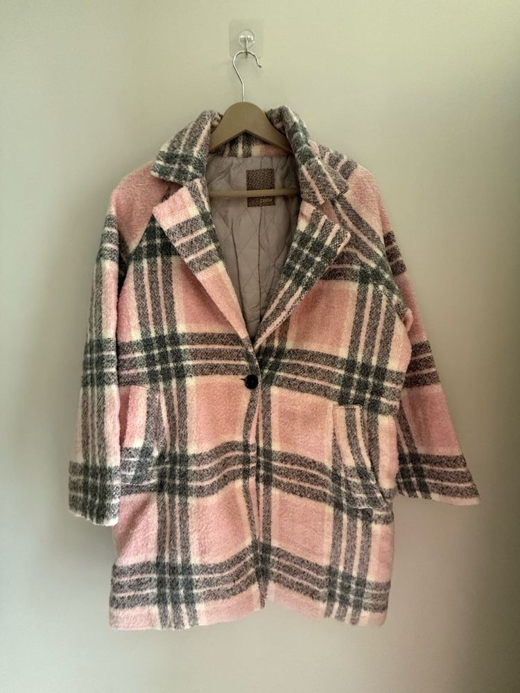 Chic Plaid Wool Blend Jacket