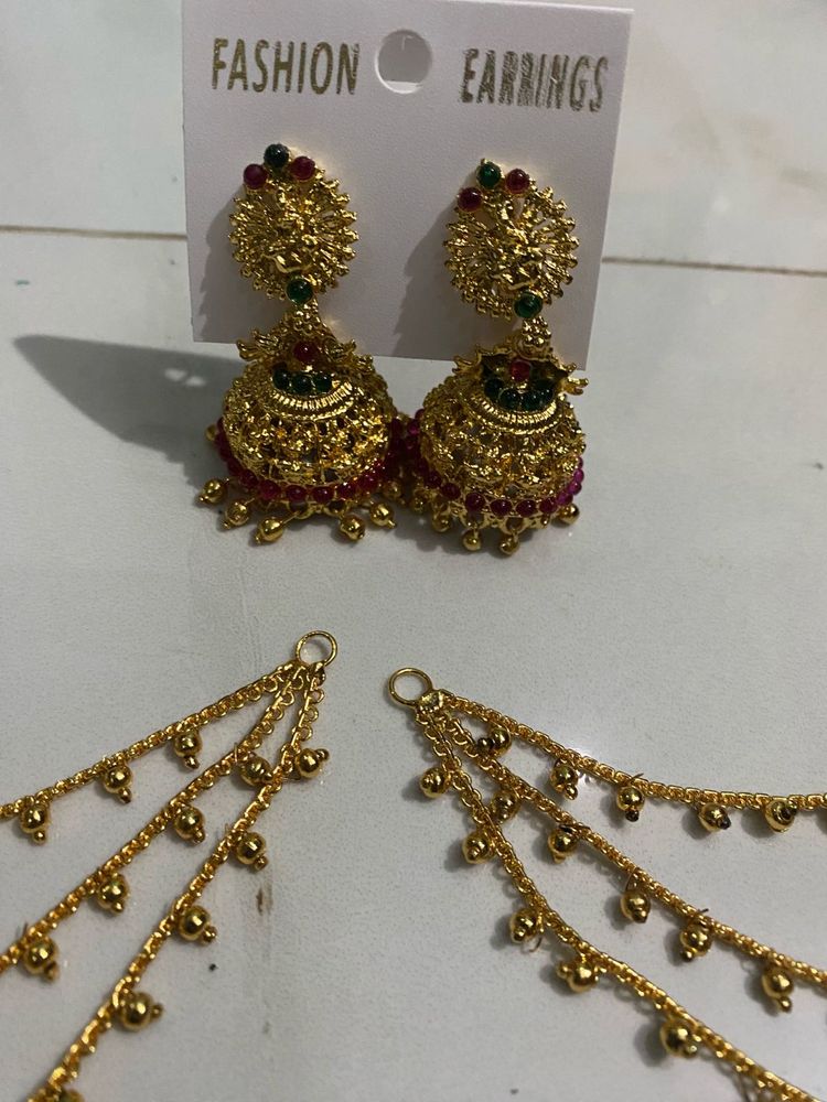 Elegant Gold Chain Ear Cuffs