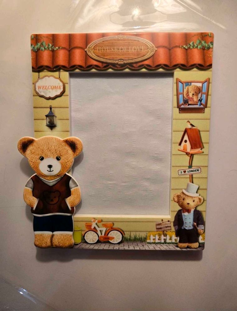 Cute Teddy Picture Frame, detachle bea