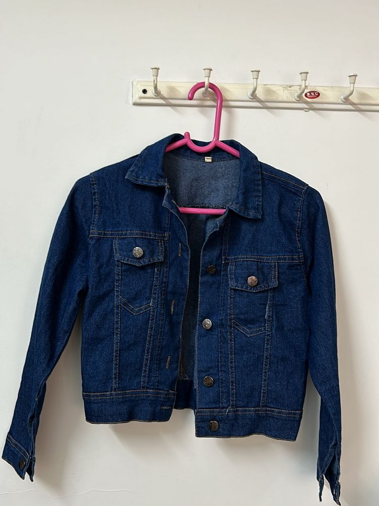 Denim Open Jacket
