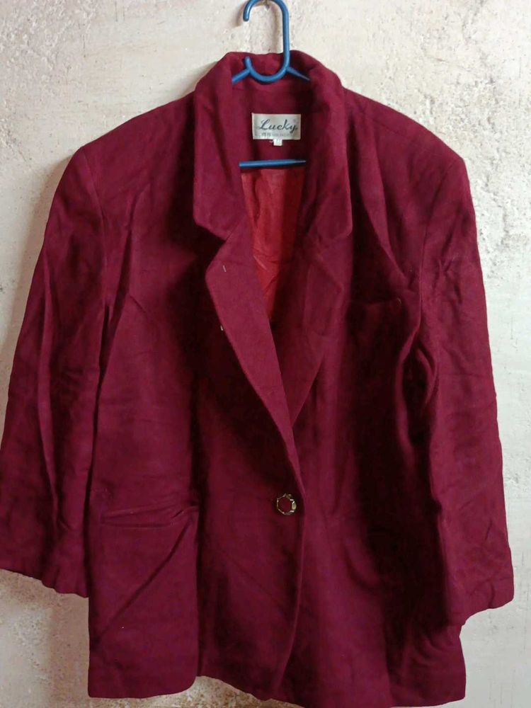 Vintage Burgundy Blazer