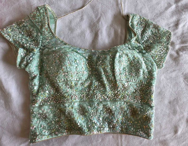 Designer thread work lace blouse