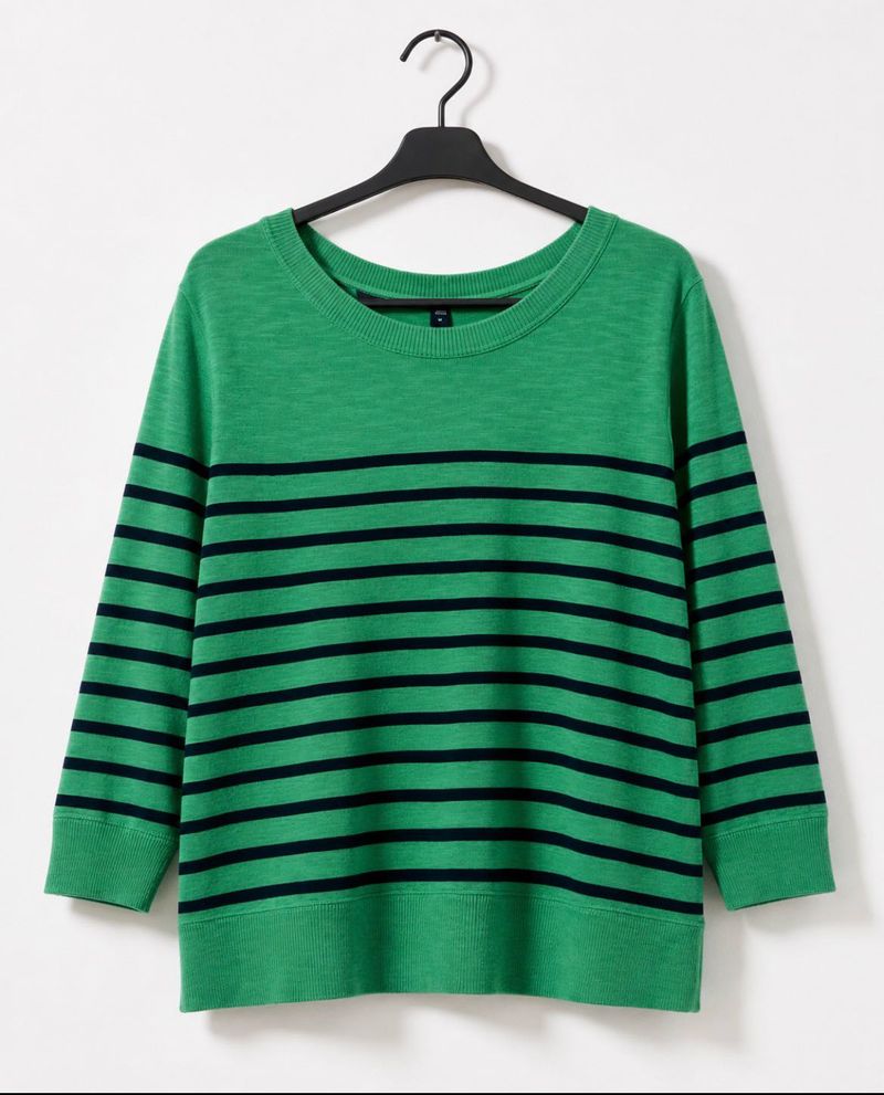 GAP SPOTIFY Green Striped Long Sleeve Top