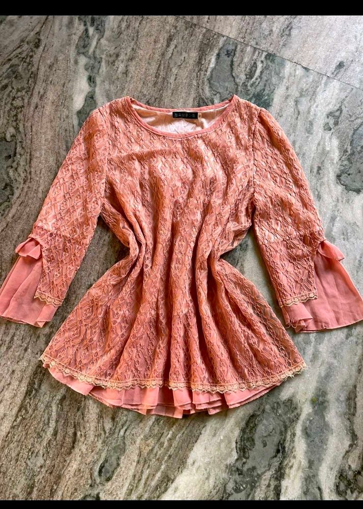 Elegant Lace Bell Sleeve Top