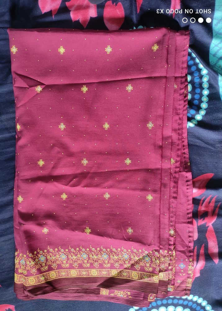 Maroon Saree
