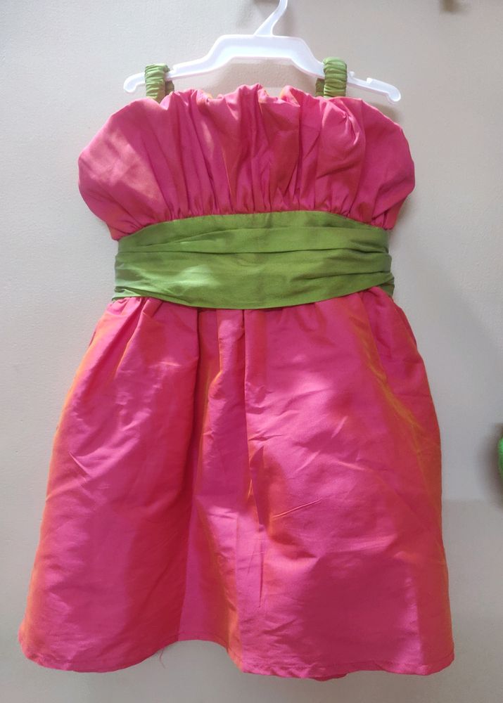 A.T.U.N. Irls Pink And Green Dress