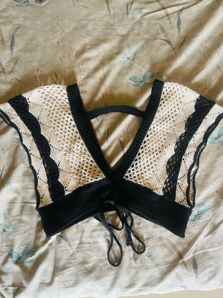 Savana Crochet Knit Cropped Top