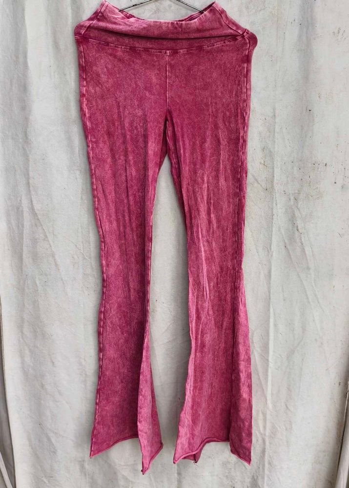 I. Pink Tie-Dye Flared Pants