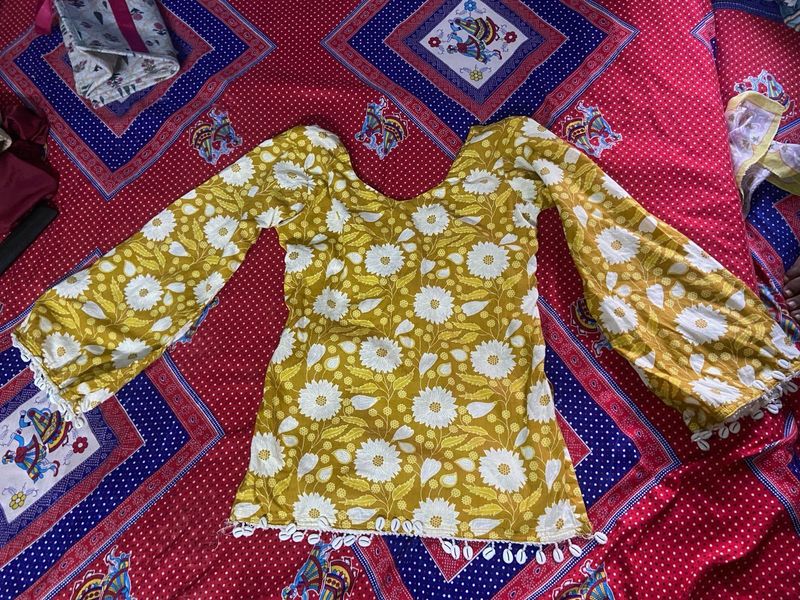 trendy yellow kurta
