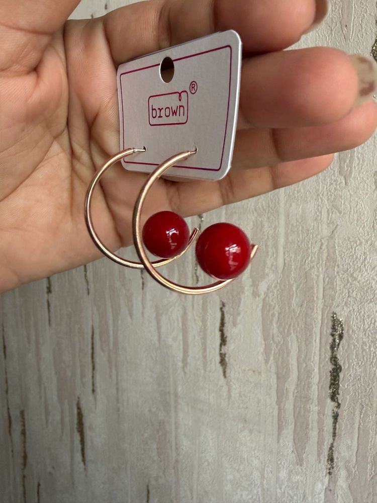 Cherry Hoop Earrings