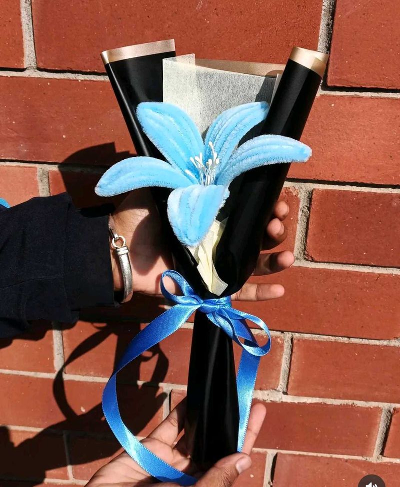 Beautiful Blue Artificial Flower Bouquet