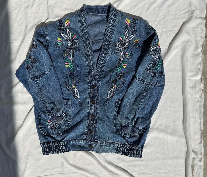 Vintage Embellished Denim Jacket