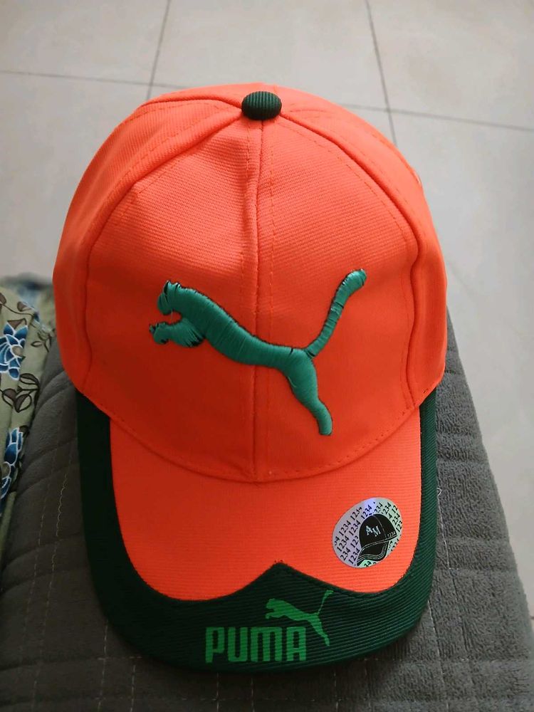 Puma Orange &amp; Green Baseball Cap