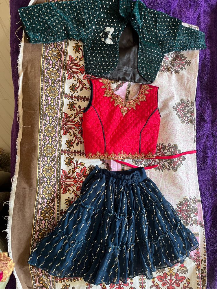 Stunning Sequined Lehenga Choli Set