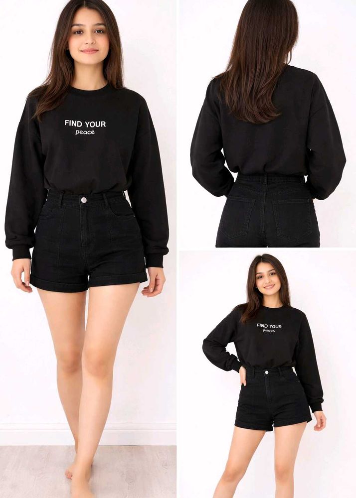 Black Graphic Sweatshirt Top | Like New | Bought f