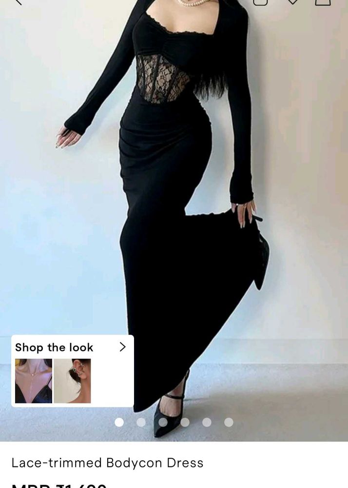 Savana Lace Trimmed Bodycon Dress