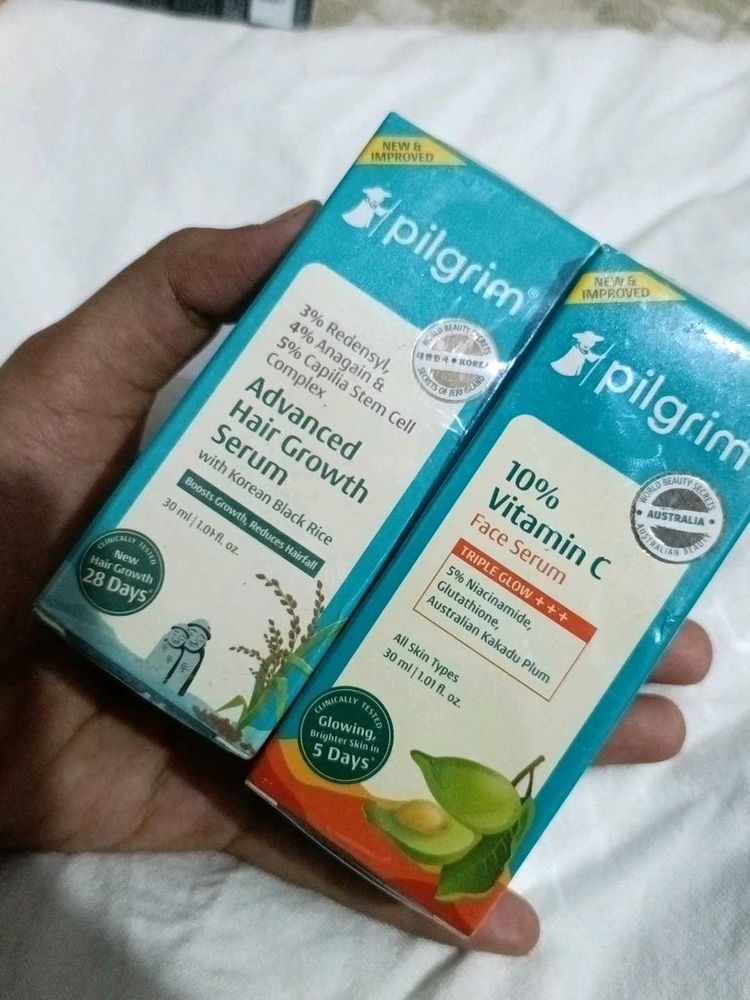 Pilgrim Advanced Hair Growth Serum &amp; Face Seru