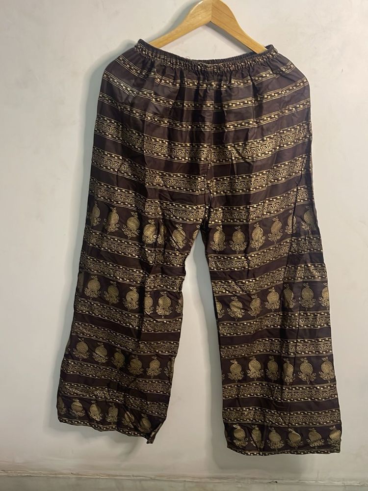 Elegant Brown Ethnic Palazzos