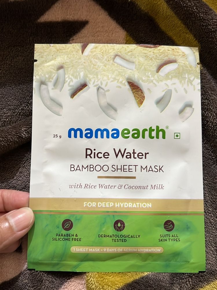 Rice Water - Mamaearth Mask Worth 149 Rs Sealed