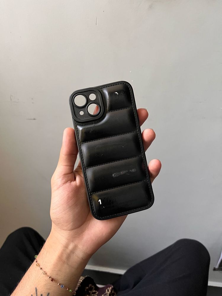 Stylish Black Padded iPhone Case
