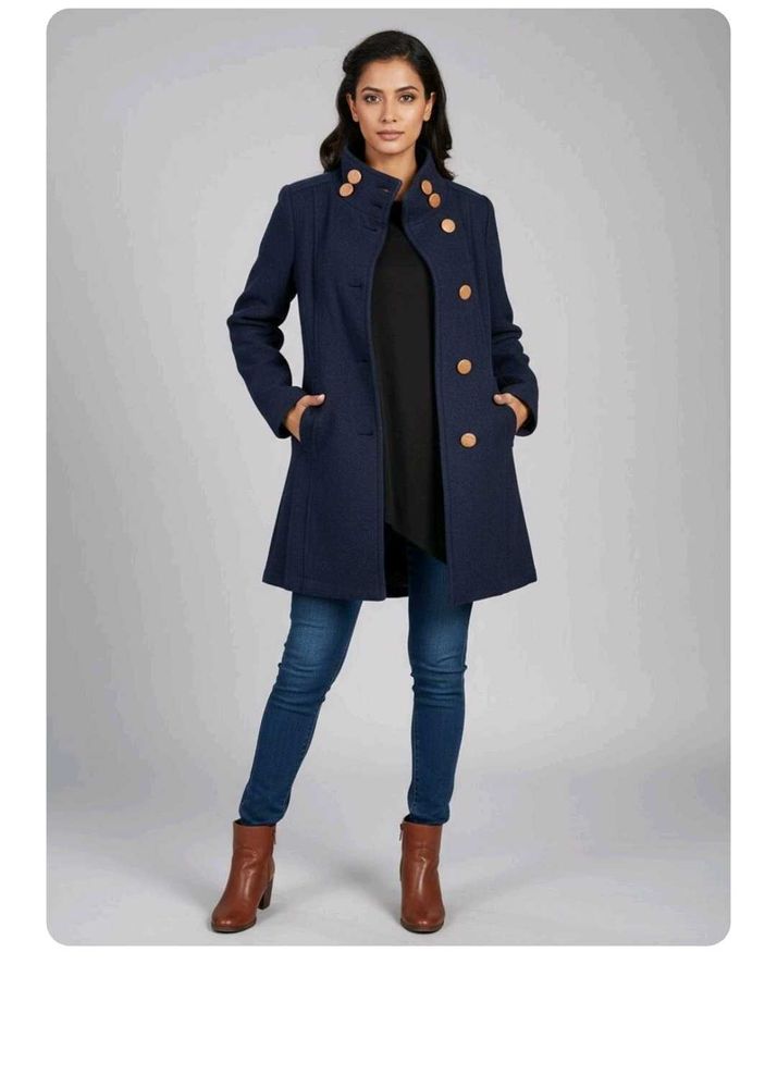 Stylish Blue coat &amp; Brown dress free