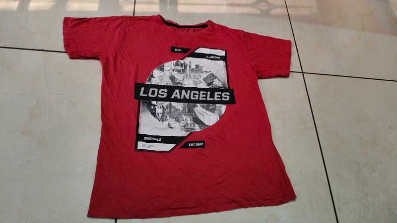 Red Los Angeles Graphic Tee