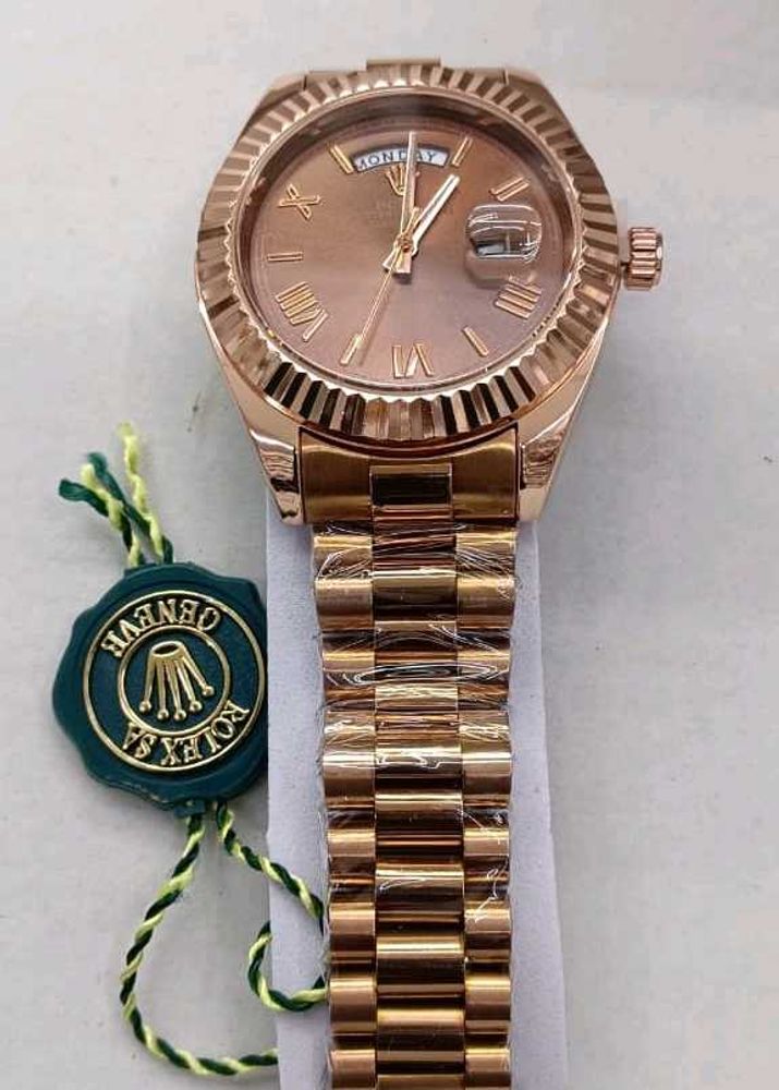 Rose Gold Rolex Style Watch