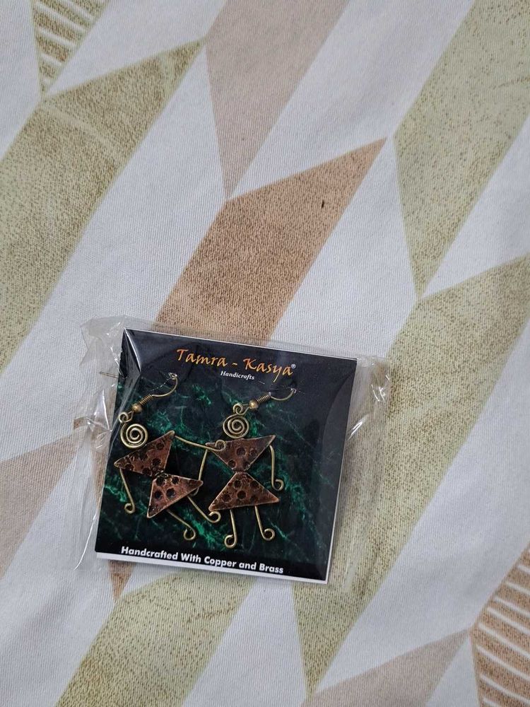 Handcrafted Copper &amp; Brass Earrings