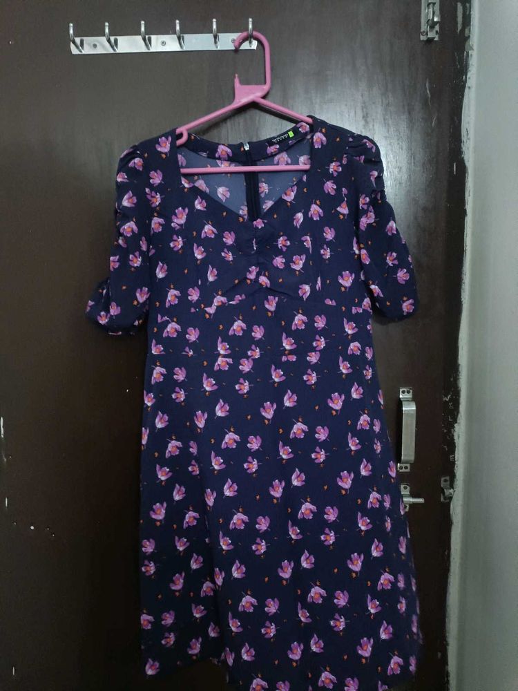 Floral Print Dress free size (A line)