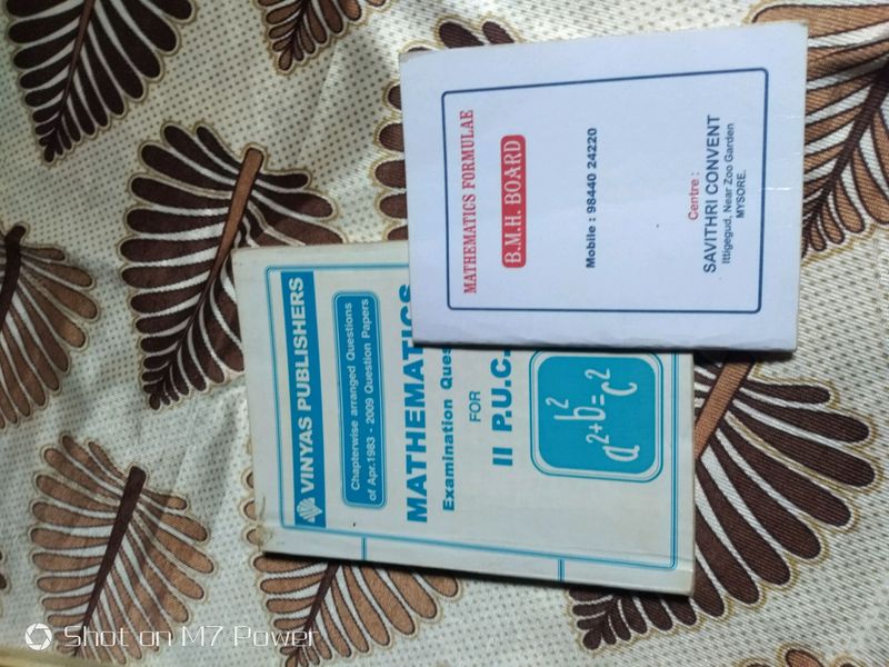 II PUC maths question bank with free formulae book