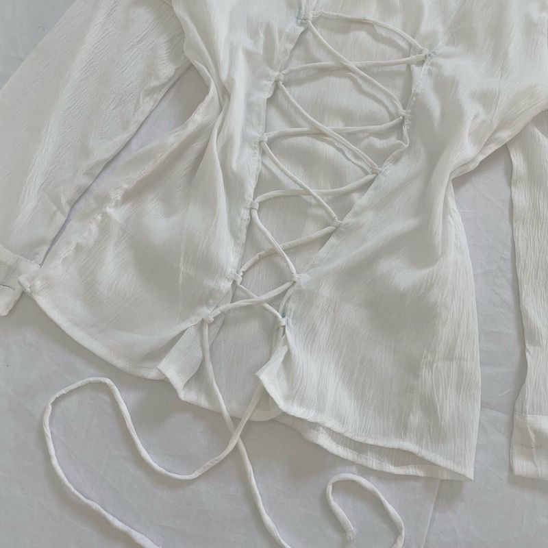 Y2K corset style shirt
