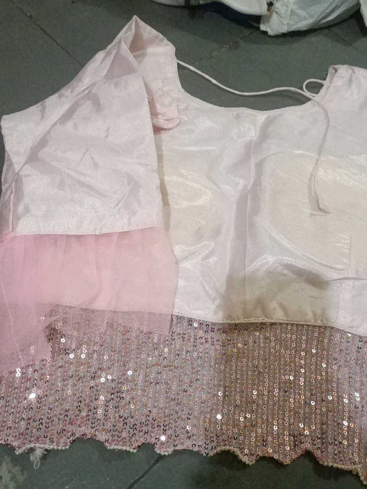 Elegant Pink Sequin Blouse
