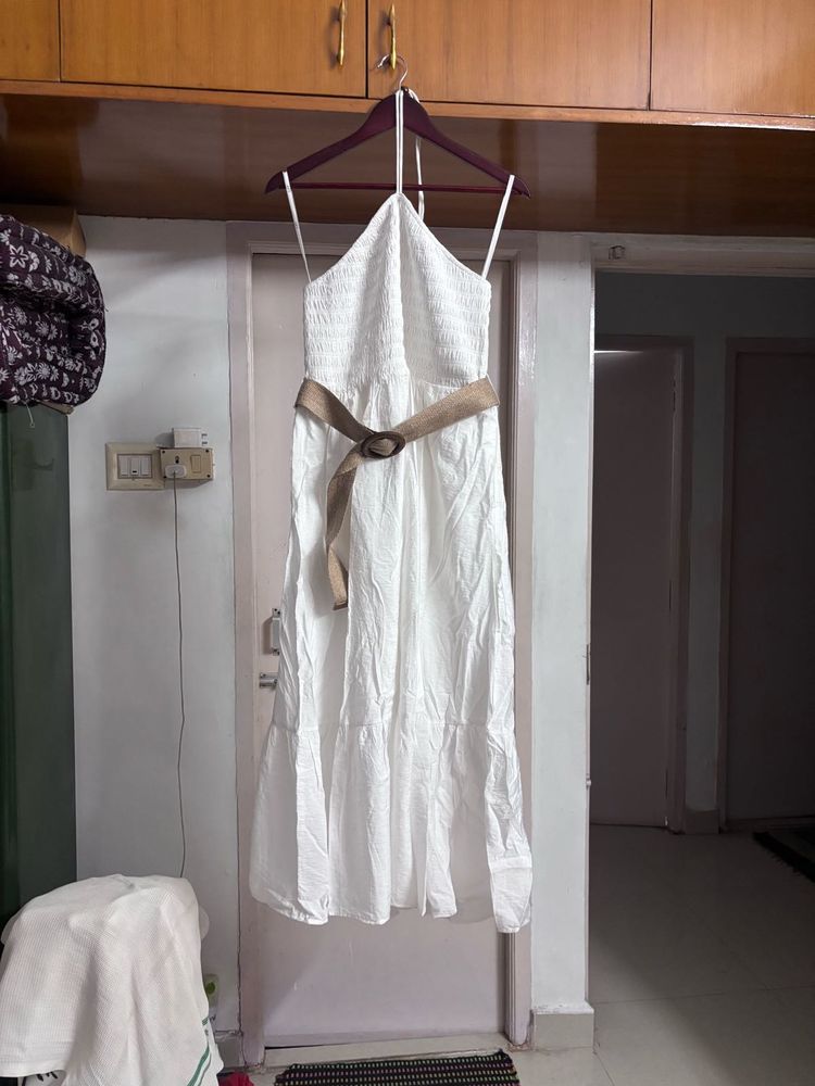 🆕 Y2K Dreamy Halter Maxi Dress with Belt