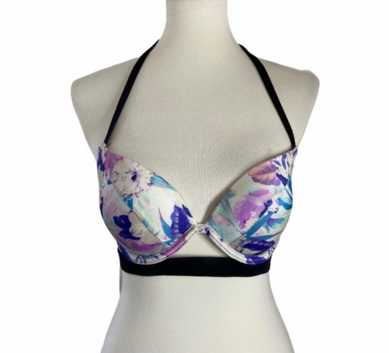 Floral Print Padded Bra - Size 36DD