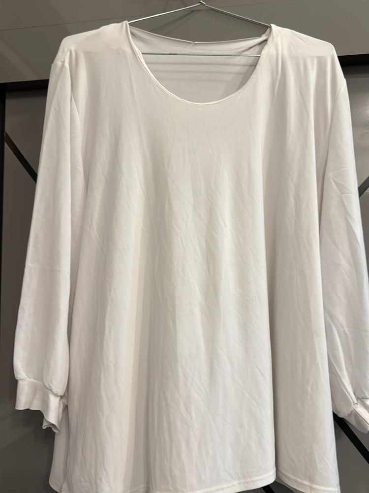 Elegant White Long Sleeve Top